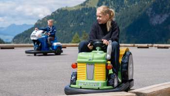 Kinderen in minicars