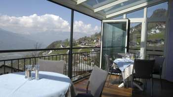 Restaurant Kulm met uitzicht op het Rijnvallei