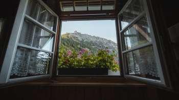 Uitzicht vanaf de Gafadurahütte