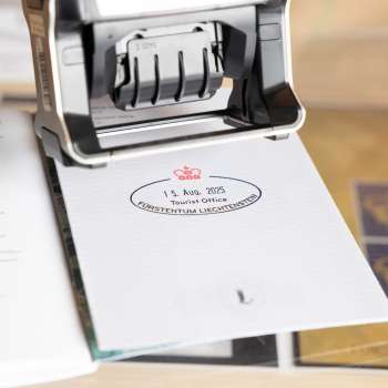 Souvenirstempel, verkrijgbaar bij het Liechtenstein Center in Vaduz