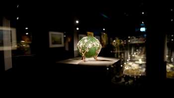 Decoratief ei als tentoonstellingsstuk in de Liechtensteinische SchatzKammer