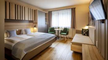 Tweepersoonskamer in het JUFA Hotel Malbun