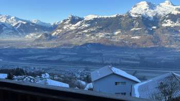 Uitzicht op het Rijnvallei vanuit Hotel Kulm